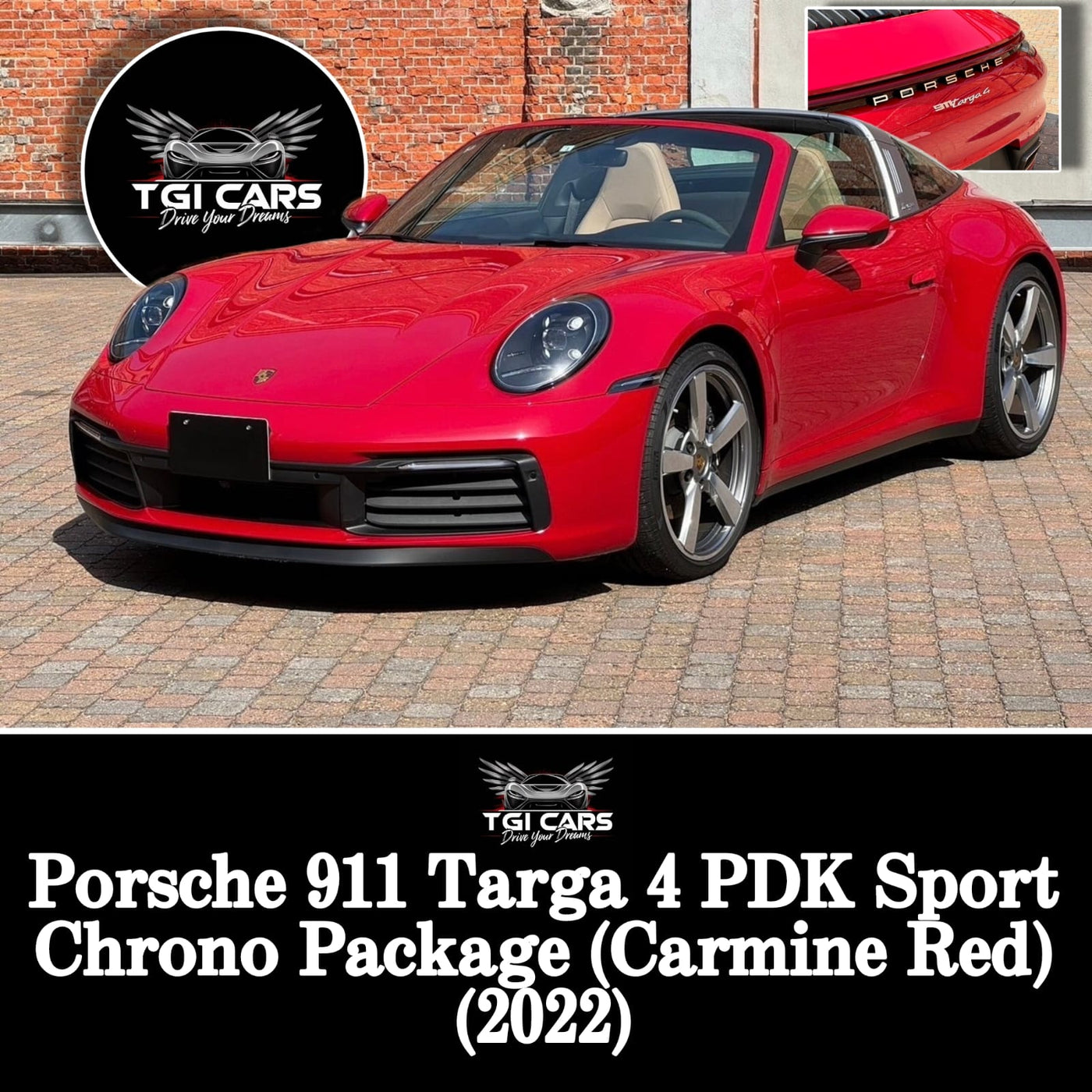 Porsche 911 Targa 4 PDK Sport Chrono Package (Carmine Red)